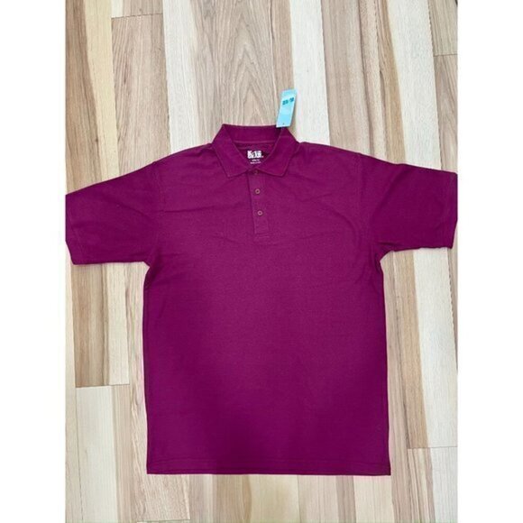 K12 Gear Maroon Red Polo Shirt Men's Short Sleeve NWT L - Picture 1 of 3
